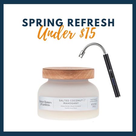 Want your home smelling amazing for your spring refresh?! We love these affordable candles and this gorgeous neutral one happens to be our favorite!! The jars are nice and heavy, can be reused, and we love the wood lid too! Be sure to grab our team favorite electronic lighter too!! It’s completely game changing! 😍🤩

#LTKunder50 #LTKhome #LTKSeasonal