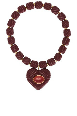 Julietta Lira Necklace in Burgundy | FWRD 