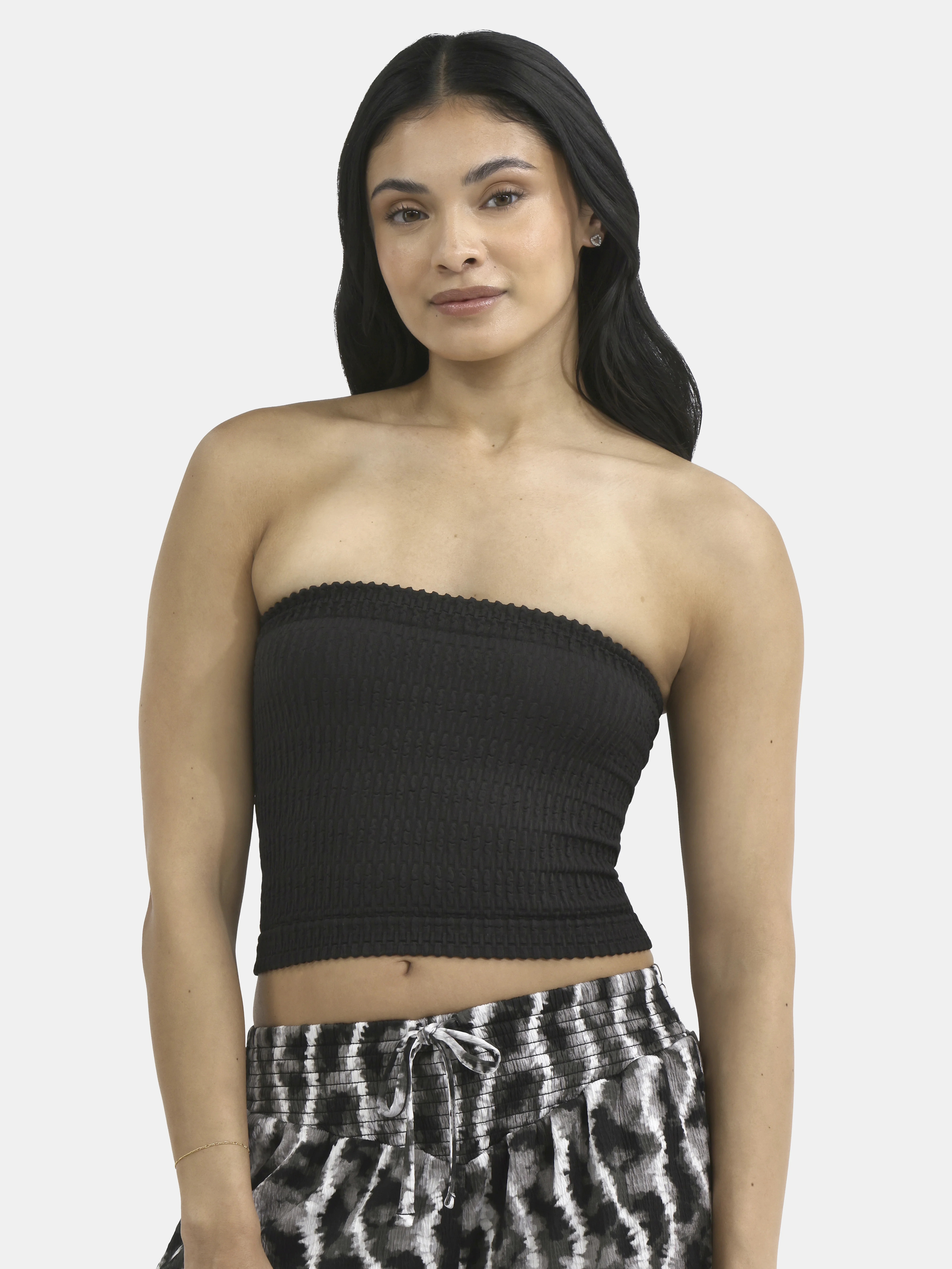No Boundaries Seamless Textured Tube Top, Women's | Walmart (US)