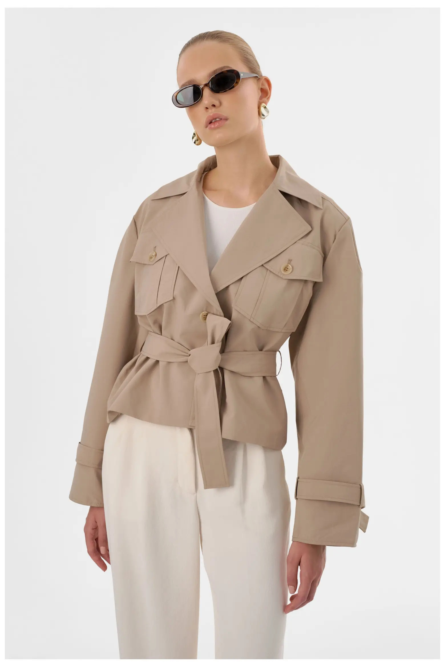 LAMARQUE Quinn | Cropped Trench Coat (Women) | Nordstrom | Nordstrom