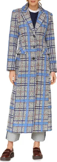 Avec Les Filles Plaid Tweed Long Coat | Nordstrom | Nordstrom