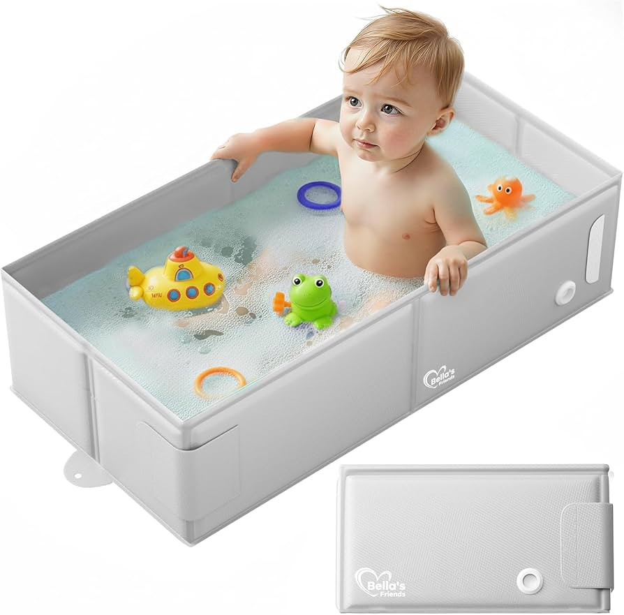 Bella’s Friends Baby Collapsible Bathtub, Travel Bath Tub for Baby, Foldable and Portable, Easy... | Amazon (US)