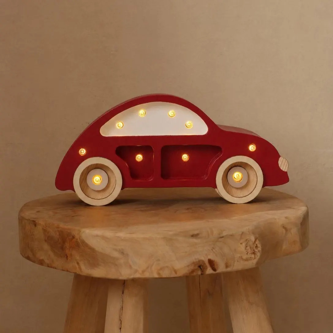 Wooden Car Night Light Retro for Boy’s Room Classic Red Car Lamp Nursery Decor Vehicle Themed Kids Room Baby Boy Table Lamp Baby Shower Gift | Etsy (Global)