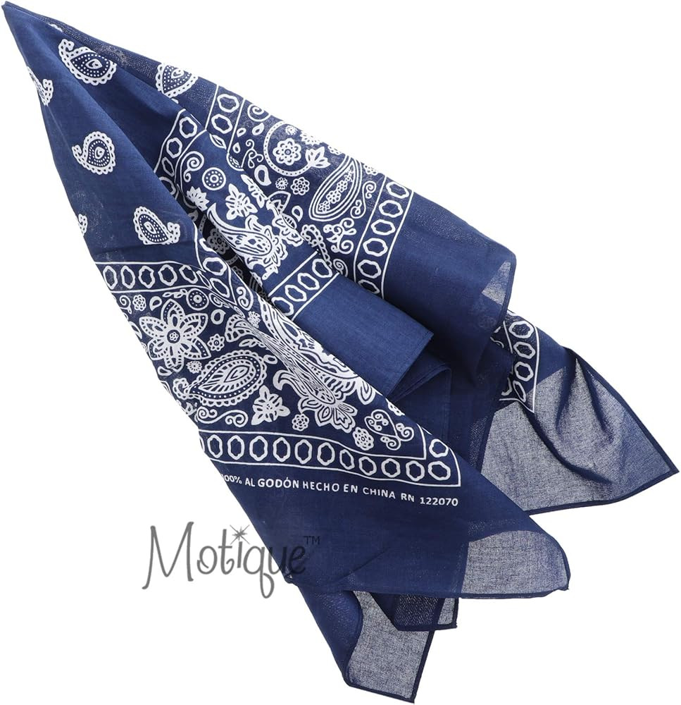 Motique Accessories Extra Large Paisley Bandana 27x27 Inch | Amazon (US)