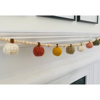 Handmade Pumpkin Garland, Fall Thanksgiving Holiday, Halloween Harvest Adjustable Handcrafted Garland | Etsy (US)