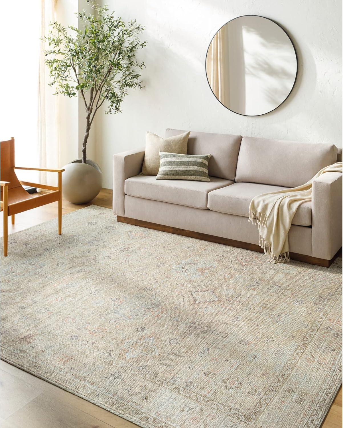 Becki Owens x Surya Marlene Area Rug, 5'3" x 7', Cream | Amazon (US)