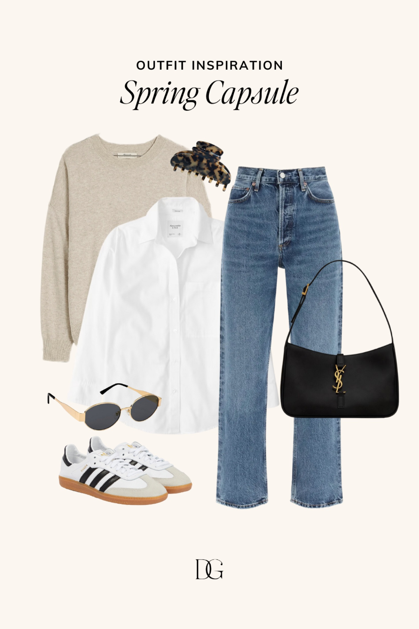 Spring Capsule Wardrobe for 2024 // Capsule wardrobe, spring outfits, spring outfit, spring staples, spring fashion, elevated spring outfit, casual spring outfit, simple spring outfit, neutral spring outfit, adidas samba outfit

#LTKSeasonal #LTKstyletip #LTKfindsunder100