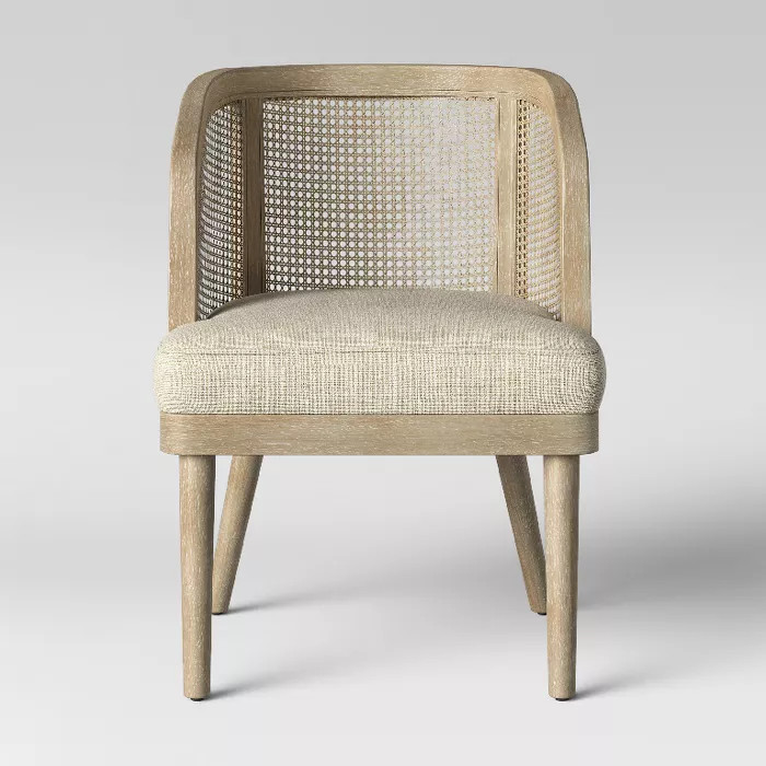 Juniper Cane and White Washed Wood Barrel Chair - Opalhouse™ | Target