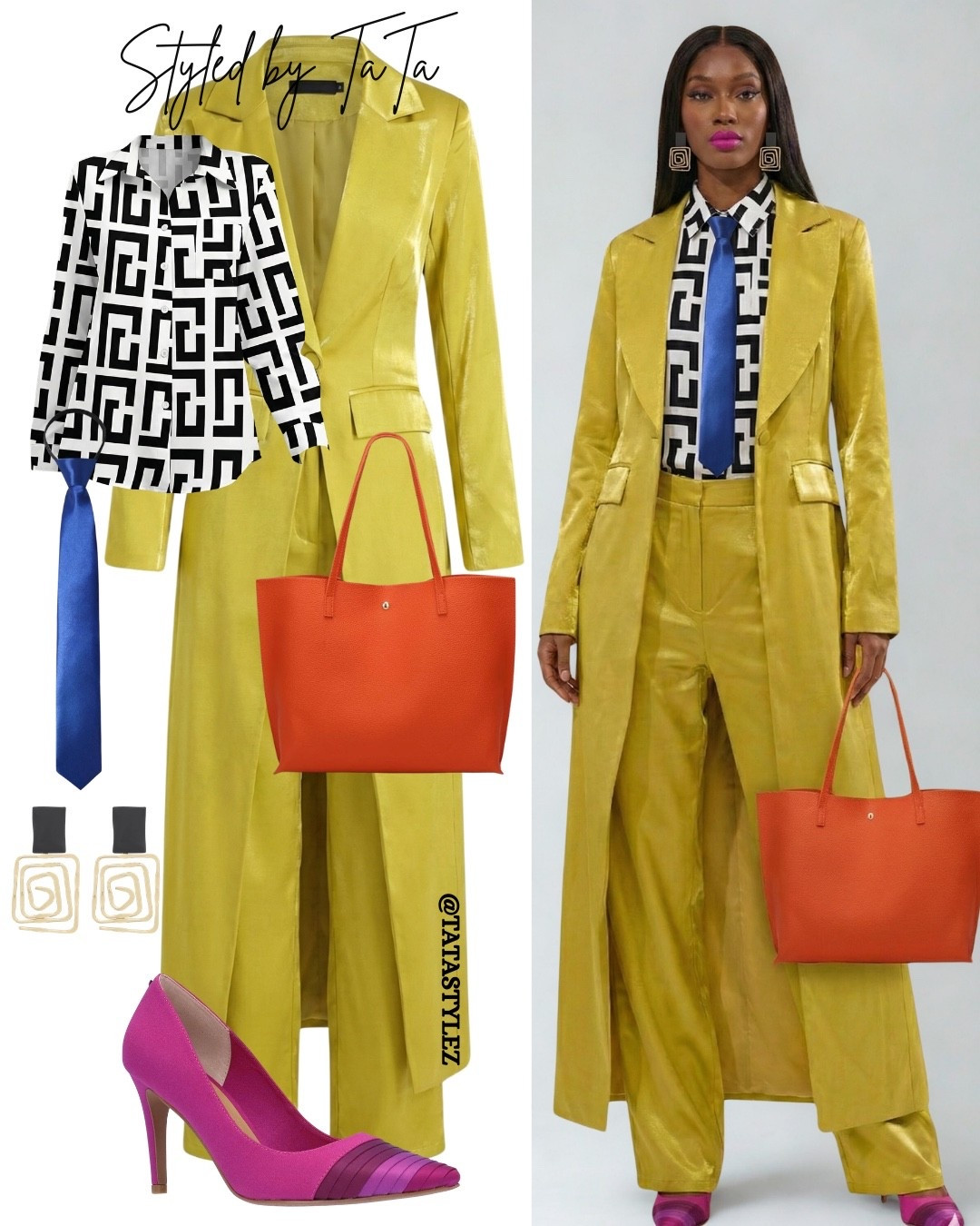 Bold executive energy in a statement yellow suit layered over graphic print with vibrant color pops. Perfect for conferences, fashion events, creative boardrooms, networking mixers, or when you’re ready to be the most memorable woman in the room.

#LTKWorkwear #LTKootd #LTKNYFW