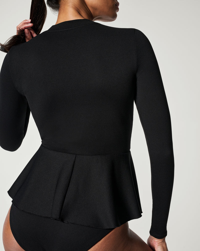 SPANX® Swim Pique Long Sleeve Sun Swim Shirt | Spanx