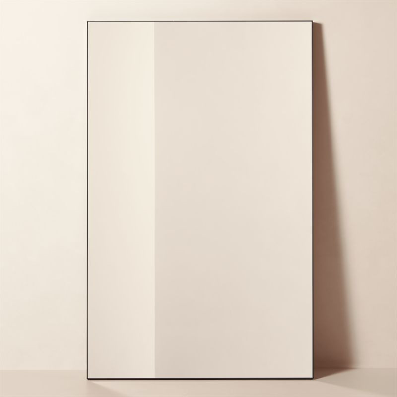 Infinity Modern Black Full-Length Floor Mirror 48"x76" + Reviews | CB2 | CB2