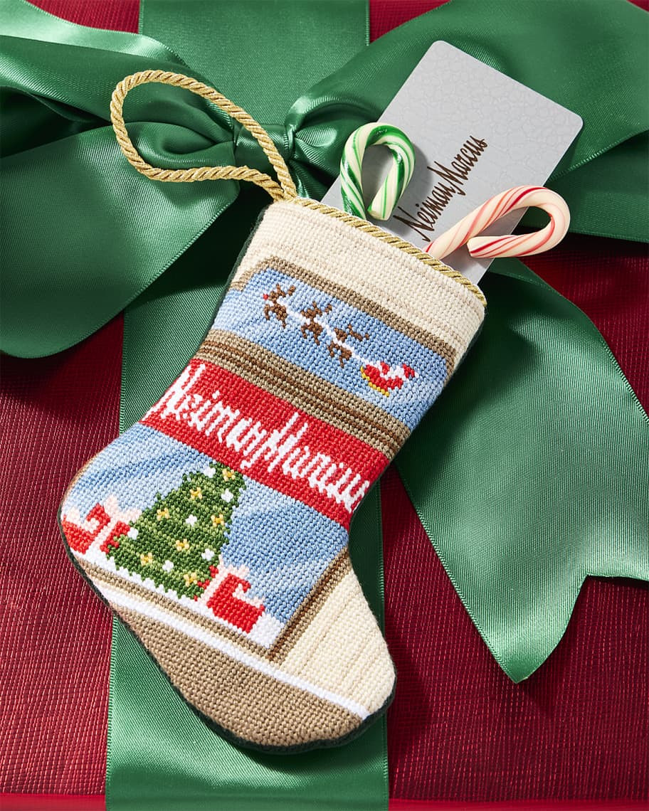 Bauble Stockings x Sainty Nelsen "Downtown" Mini Bauble Stocking | Neiman Marcus