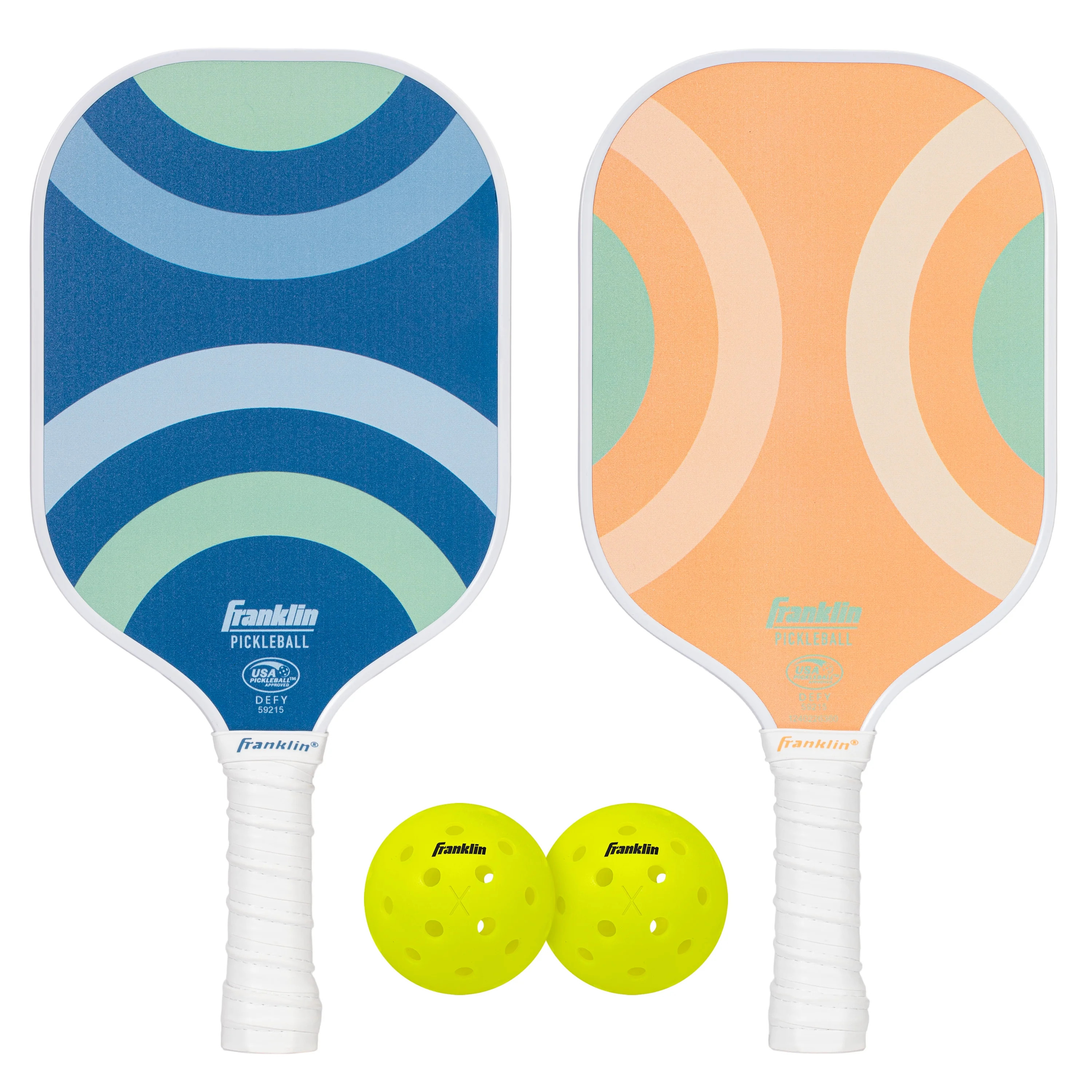 Franklin Sports Polymer Paddle and Ball Set - (2) Fiberglass Pickleball Rackets + (2) X-40 Pickle... | Walmart (US)