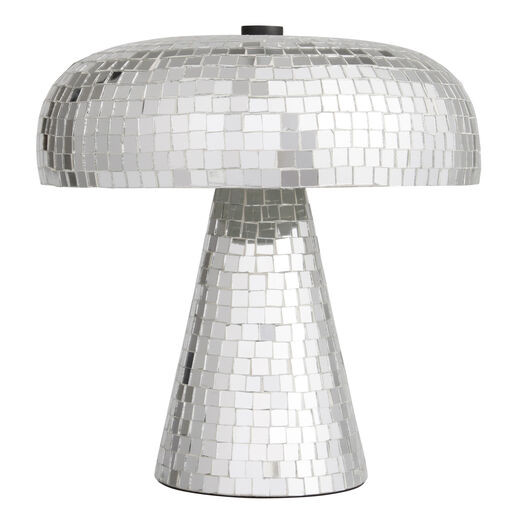 Mirrored Glass Disco Mushroom 2 Light Table Lamp by World Market | World Market