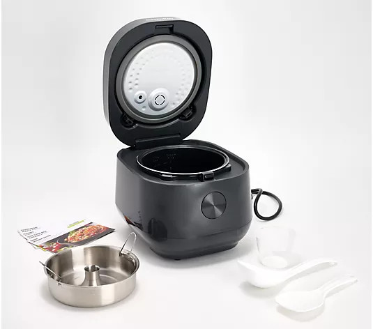 GreenPan Fuzzy Logic Carb Reducing 8 Cup Rice Cooker & Tools - QVC.com | QVC