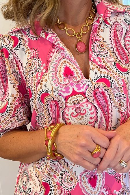 Love me some pink bling from Julie Vos 
Use LISA15 on dress from Jude Connally 

#LTKover40 #LTKSeasonal #LTKstyletip