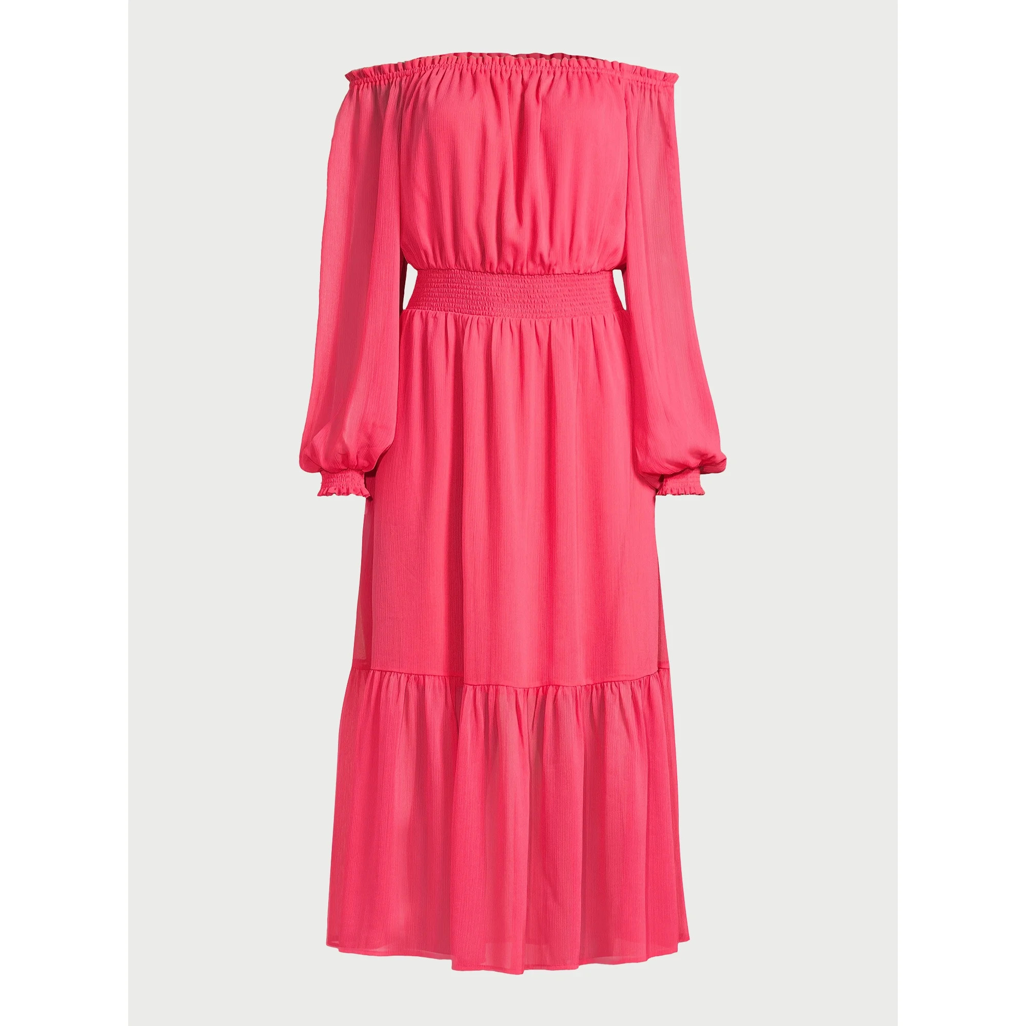 Sofia Jeans Women's and Women's Plus Off the Shoulder Dress with Blouson Sleeves, Sizes XS-4X | Walmart (US)