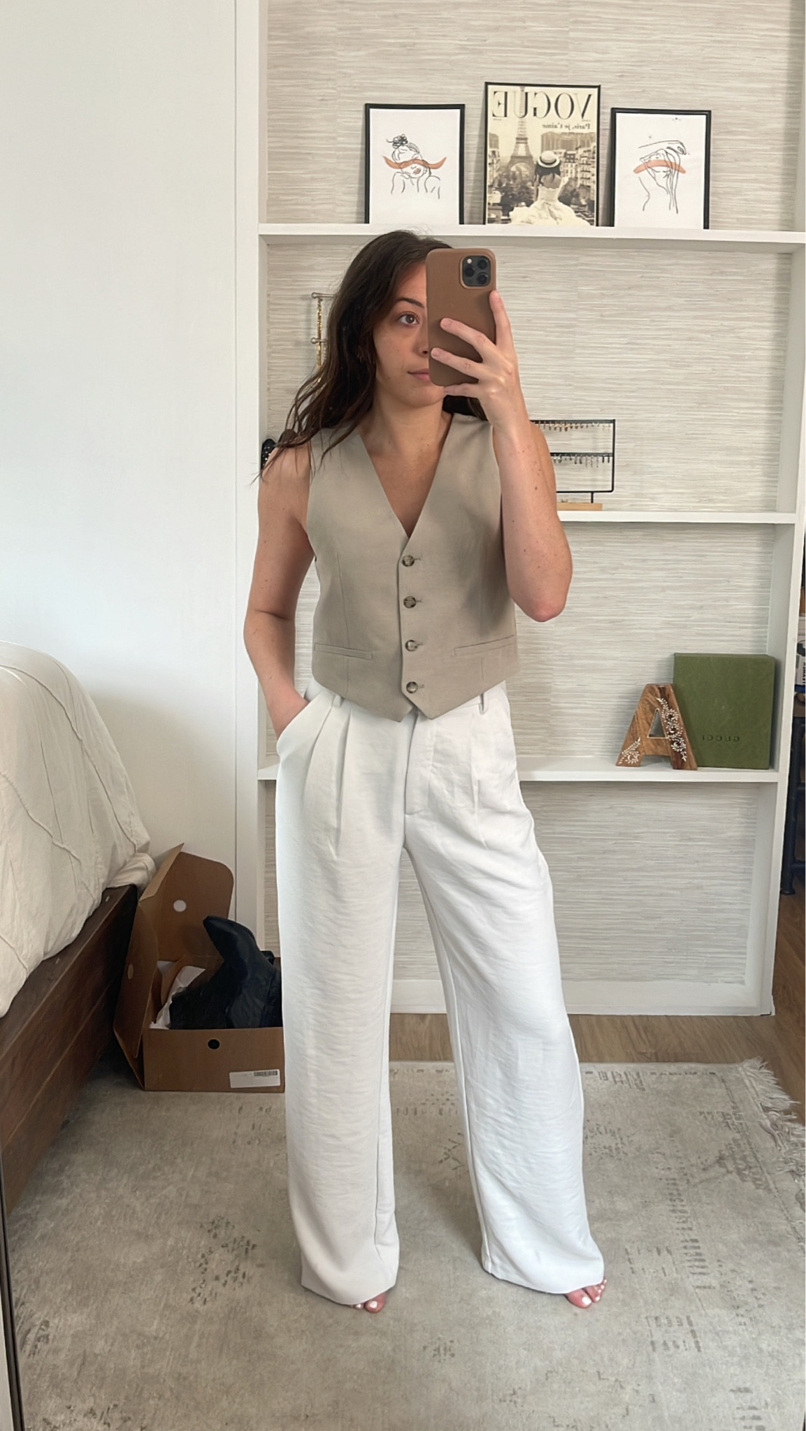 Tan Tailored vest from Zara // white trousers tailored pants 


#LTKstyletip #LTKunder100 #LTKSeasonal