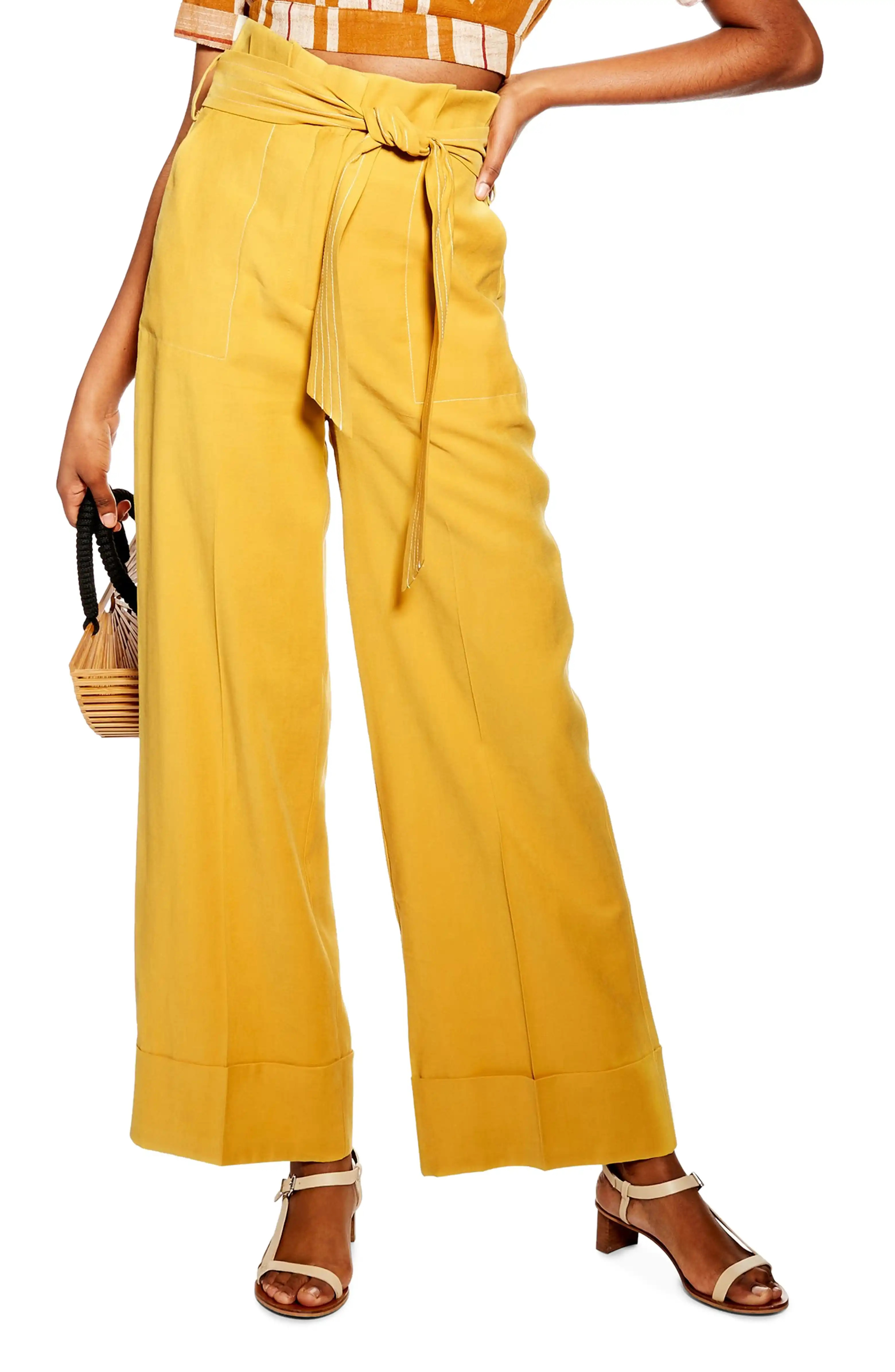 Paperbag Waist Wide Leg Pants | Nordstrom