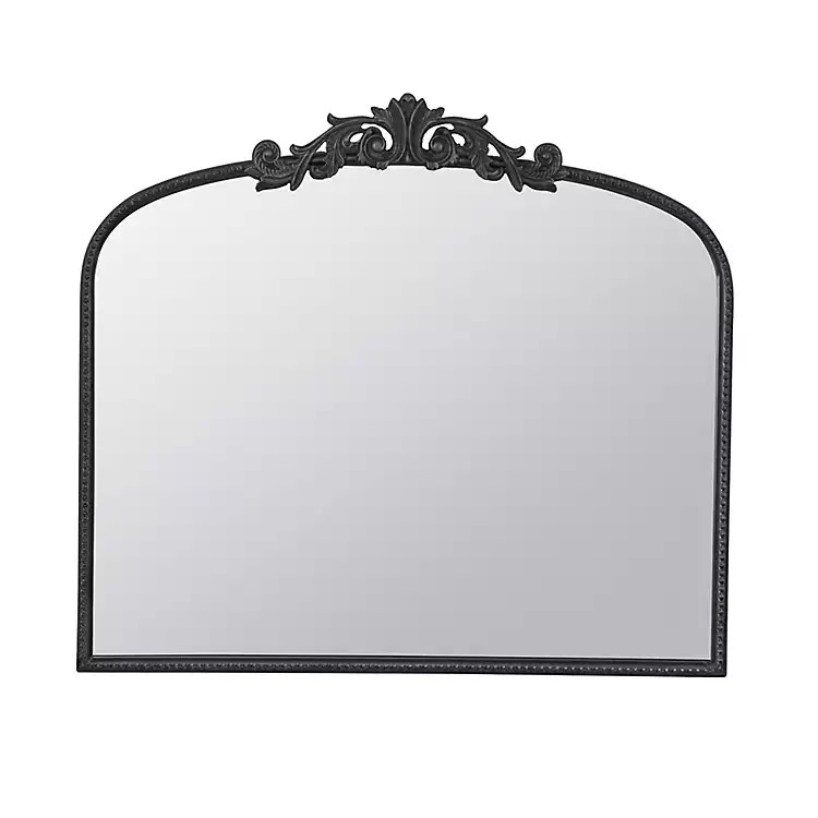 Black Floral Scroll Wall Mirror | Kirkland's Home