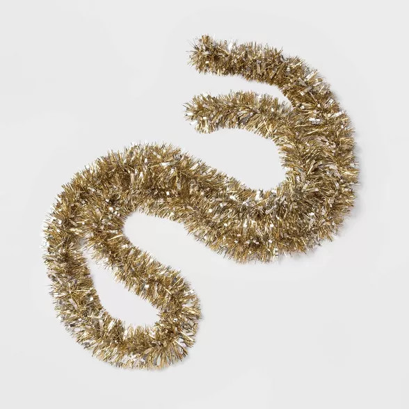 10ft Tinsel Christmas Garland Gold & Silver - Wondershop™ | Target