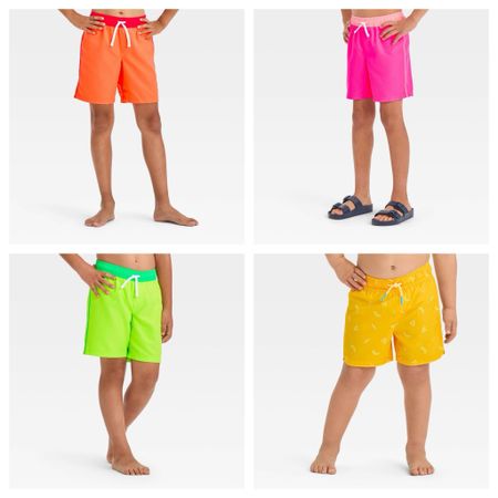 Bright-colored swim trunks so your kid is easier to spot in the water and at the waterpark. 

#LTKfindsunder50 #LTKSeasonal #LTKkids