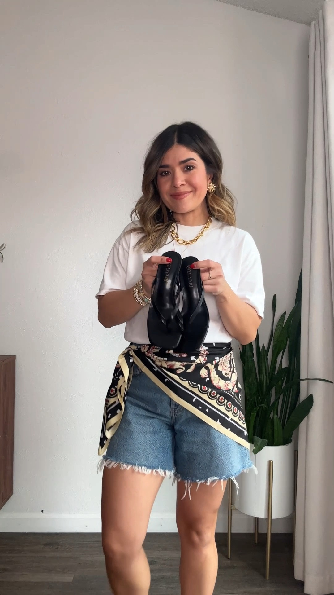 Another chic and easy way to elevate these denim shorts! These silk scarf is so cute and looks designer! 
Tee size small
Shorts size 25
My sandals run tts, they are super comfy! Love the kitten heel! 

#LTKootd #LTKSeasonal #LTKgrwm