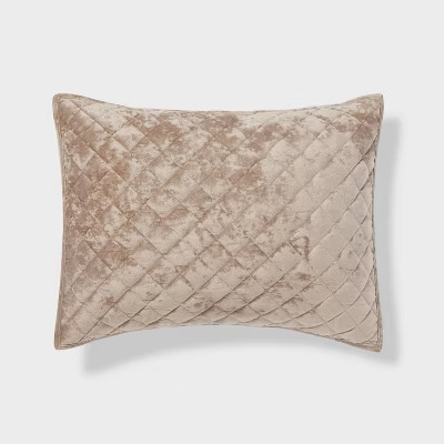 Luxe Diamond Stitch Velvet Quilt Sham - Threshold™ | Target