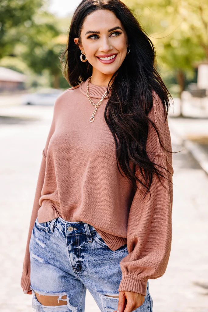 All Put Together Clay Orange Sweater | The Mint Julep Boutique