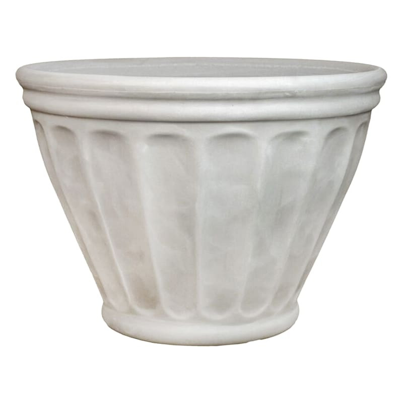 Baccellato White Bell Planter, 14" | At Home