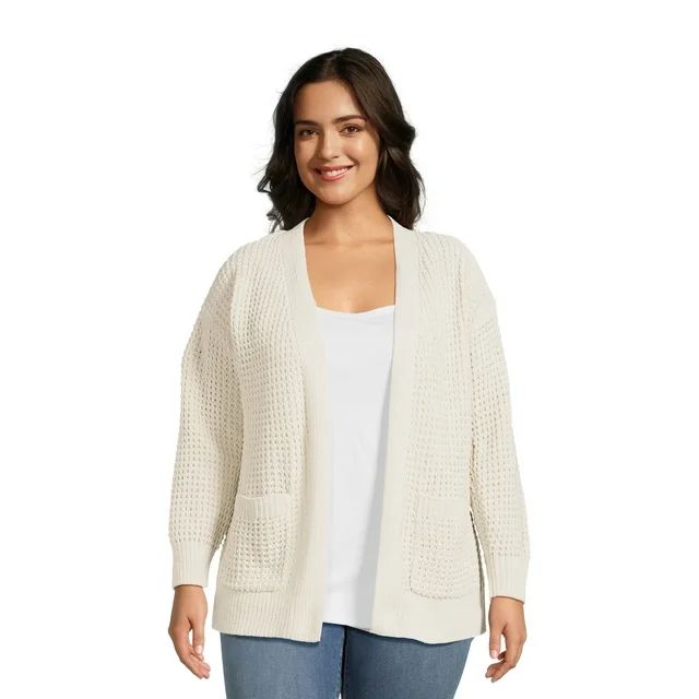 Time and Tru Women's Chenille Cardigan Sweater, Midweight, Sizes XS-XXXL | Walmart (US)