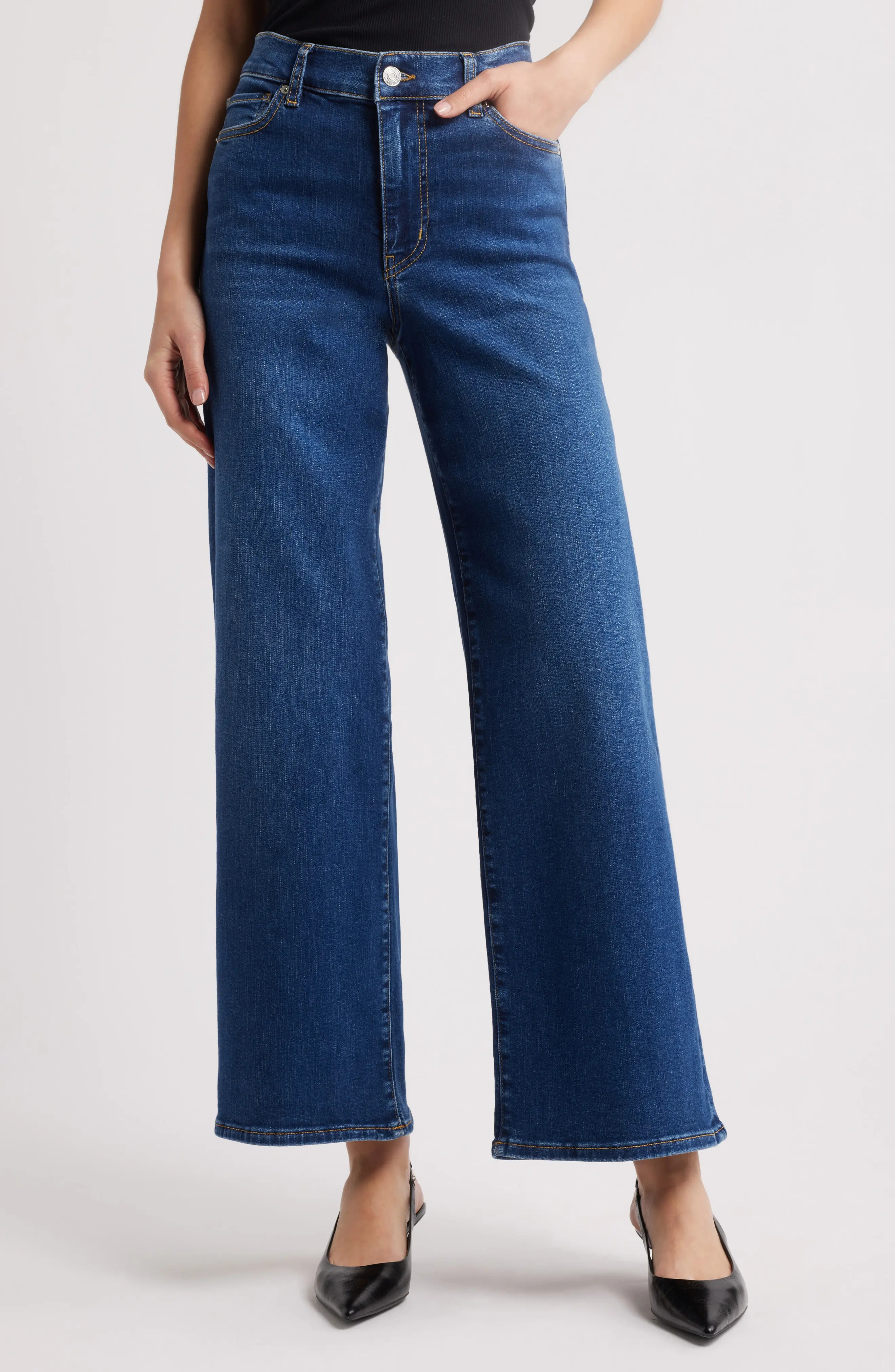 FRAME Le Slim Palazzo High Waist Wide Leg Jeans (Women) | Nordstromrack | Nordstrom Rack