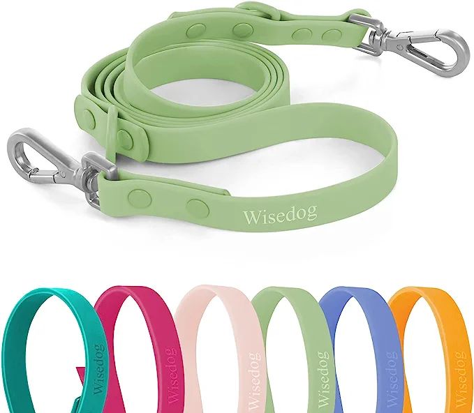 Wisedog Waterproof Standard Dog Leashes with 2 Hooks, 5 ft/ 6 ft Lengths, Adjustable for Traffic ... | Amazon (US)