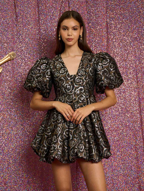 Rhythm Rose Jacquard Mini Dress | Sister Jane (UK)