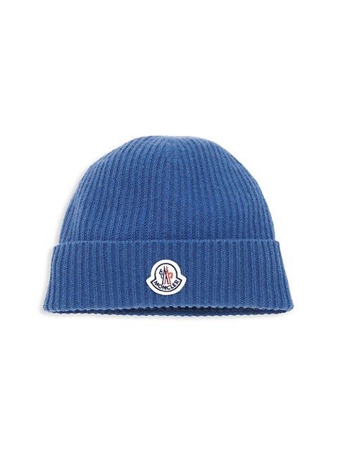 Moncler Logo Wool &amp; Cashmere Beanie Hat | Saks Fifth Avenue