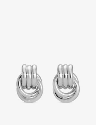Baby Knot Silver-Plated Brass Earrings | Selfridges