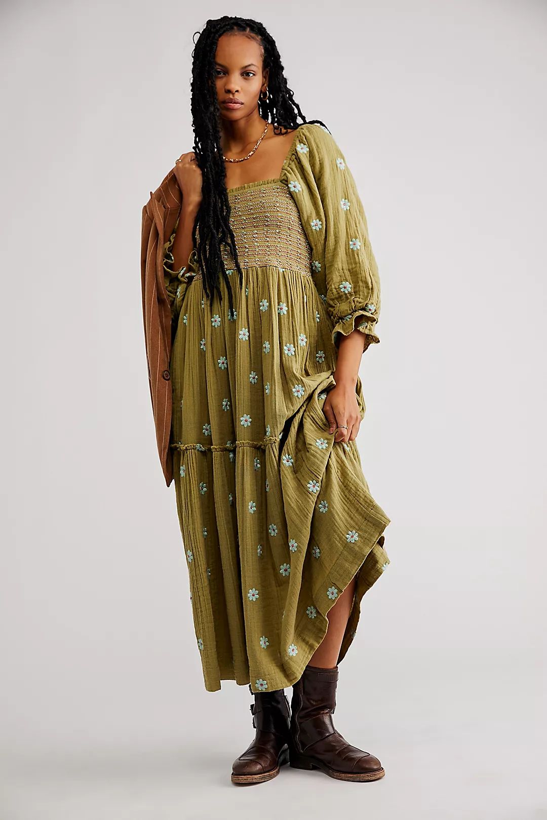 Dahlia Embroidered Maxi Dress | Free People (Global - UK&FR Excluded)