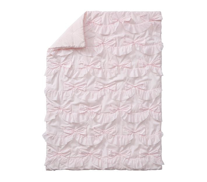LoveShackFancy Sweet Dreams Ruffled Bow Baby Quilt | Pottery Barn Kids