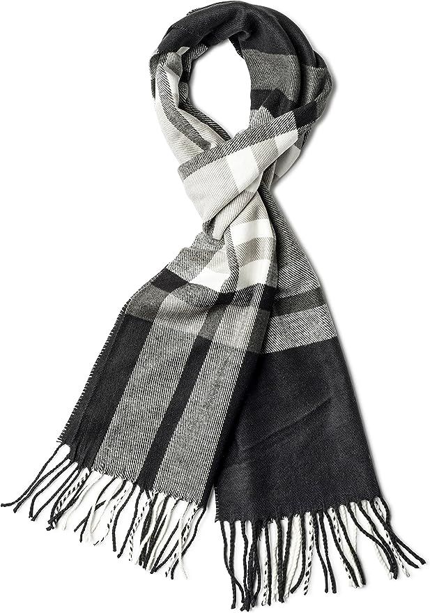 Veronz Soft Classic Cashmere Feel Winter Scarf, Camel Plaid at Amazon Women’s Clothing store | Amazon (US)