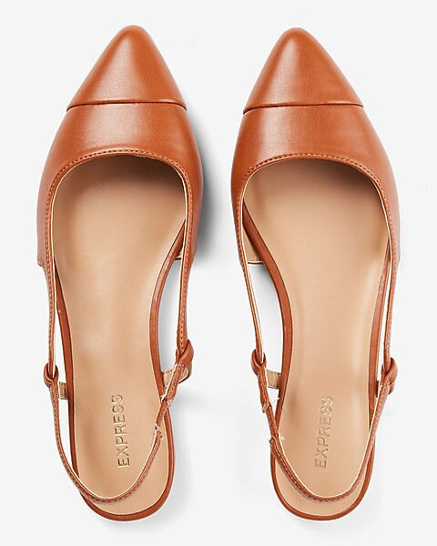 Toe Cap Slingback Ballet Flats | Express