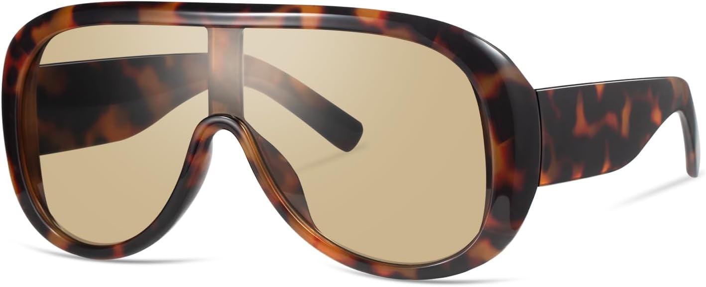 GRFISIA Trendy Oversized Shield Sunglasses for Women Men Fashion Sunnies | Amazon (US)