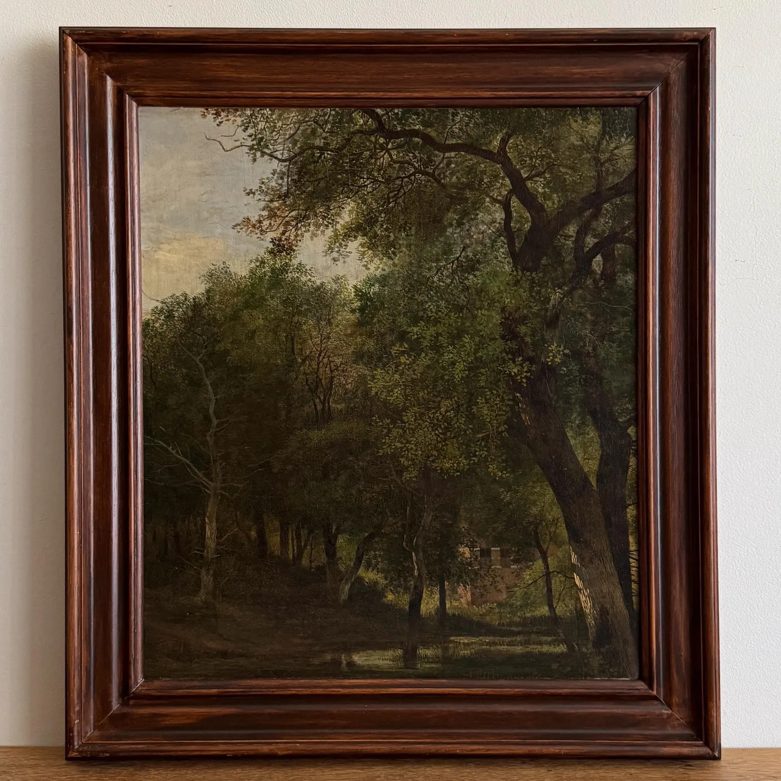 Antique forest landscape oil painting, original 19th Century Dutch art | Etsy (US)