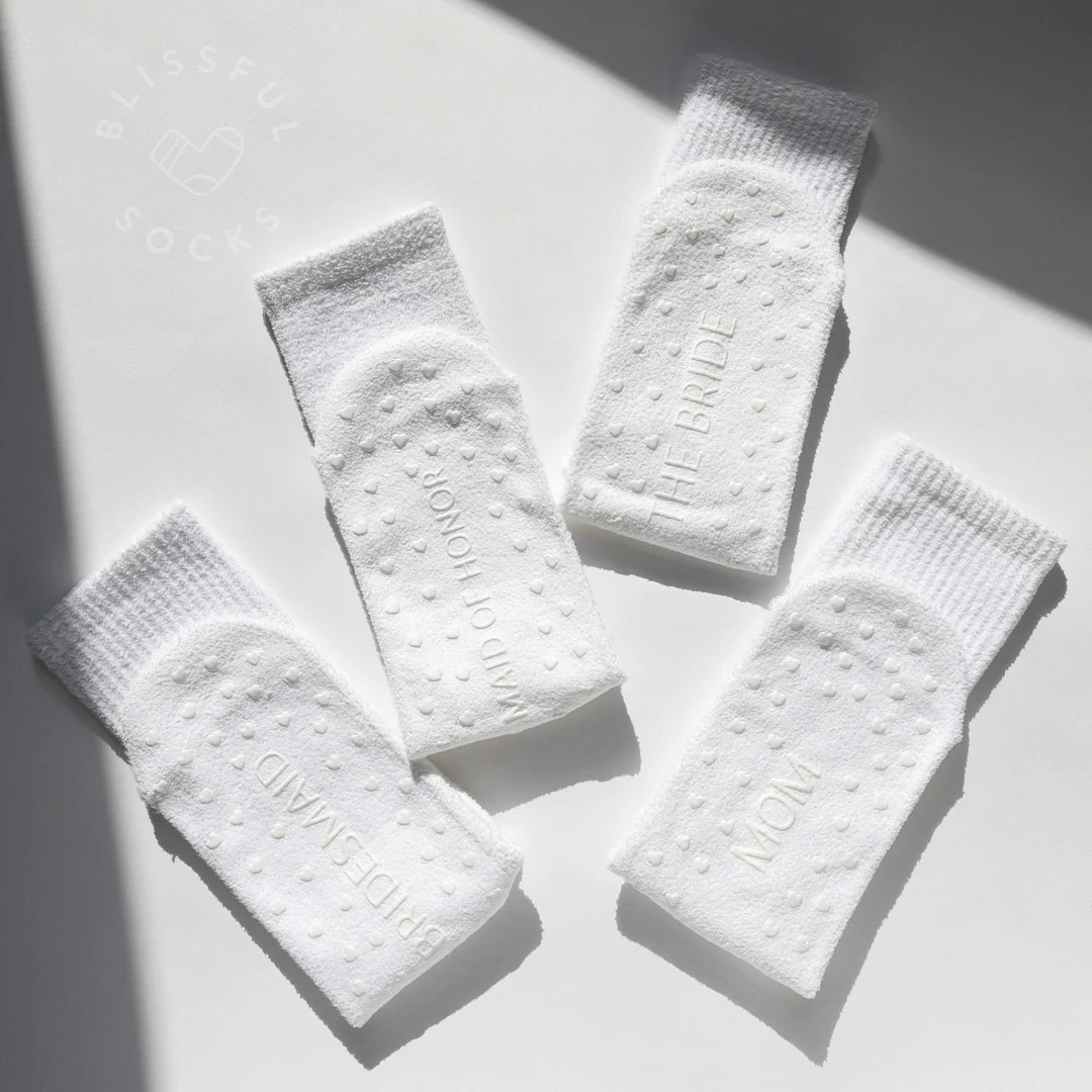 Bridesmaid Sock, Proposal Gift, Bridal Party Socks, Grippy Socks, Bridesmaid Proposal Gift, Newly... | Etsy (US)