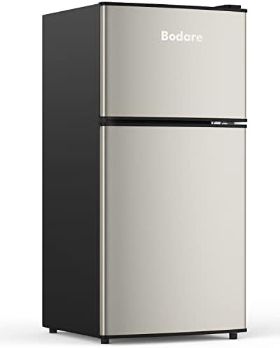 Bodare Mini Fridge with Freezer Quiet: 3.2 Cu.Ft Mini Refrigerator with 2 Doors - Small Refrigera... | Amazon (US)