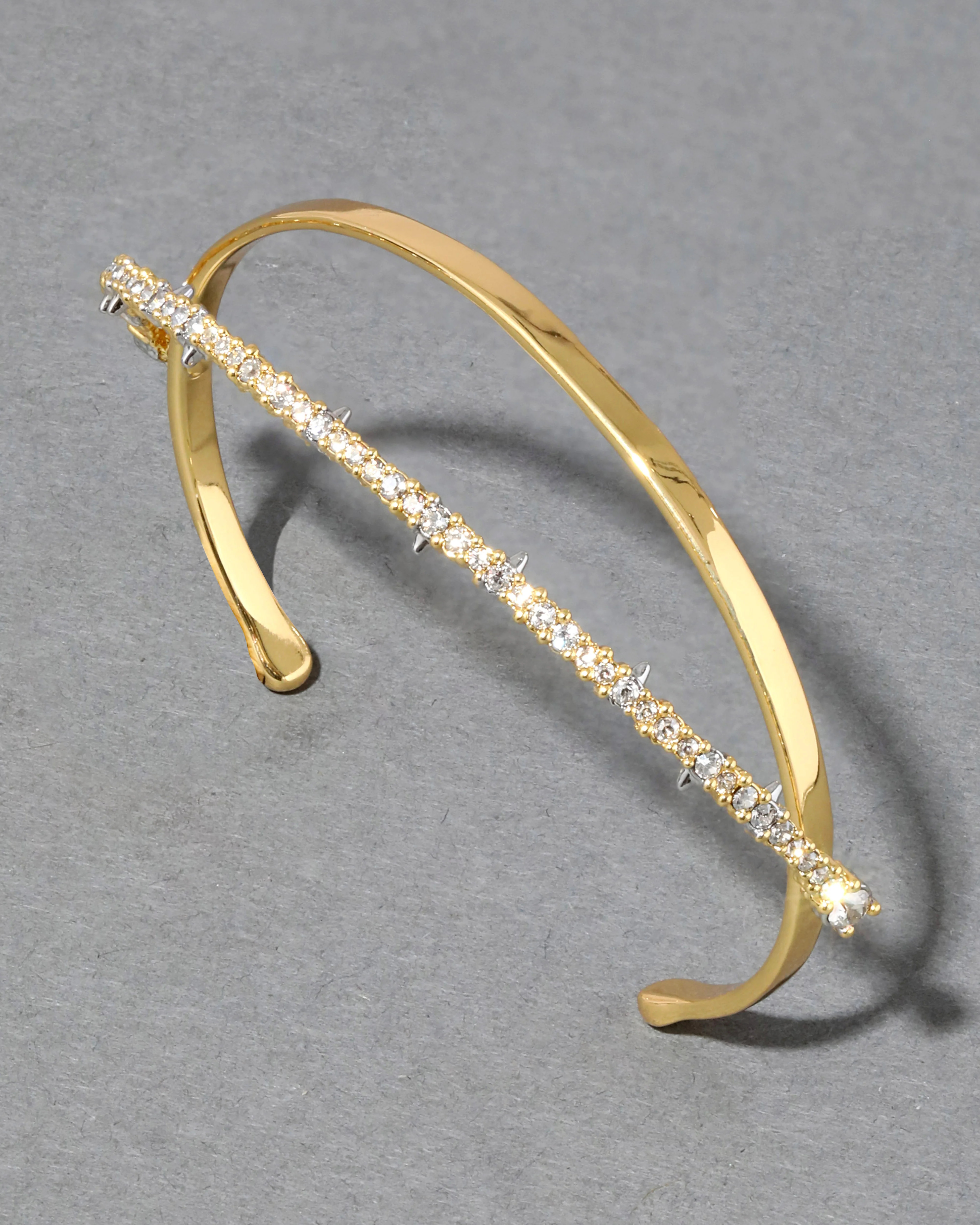 Crystal Lace Orbiting Cuff Bracelet - Gold | ALEXIS BITTAR | Alexis Bittar