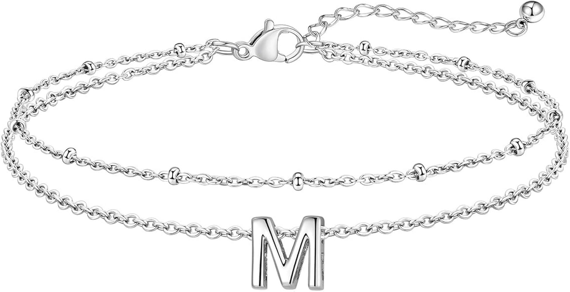 FaithHeart Initial Ankle Bracelets for Women, Waterproof 14k Gold Plated Initial Anklets Non Tarn... | Amazon (US)