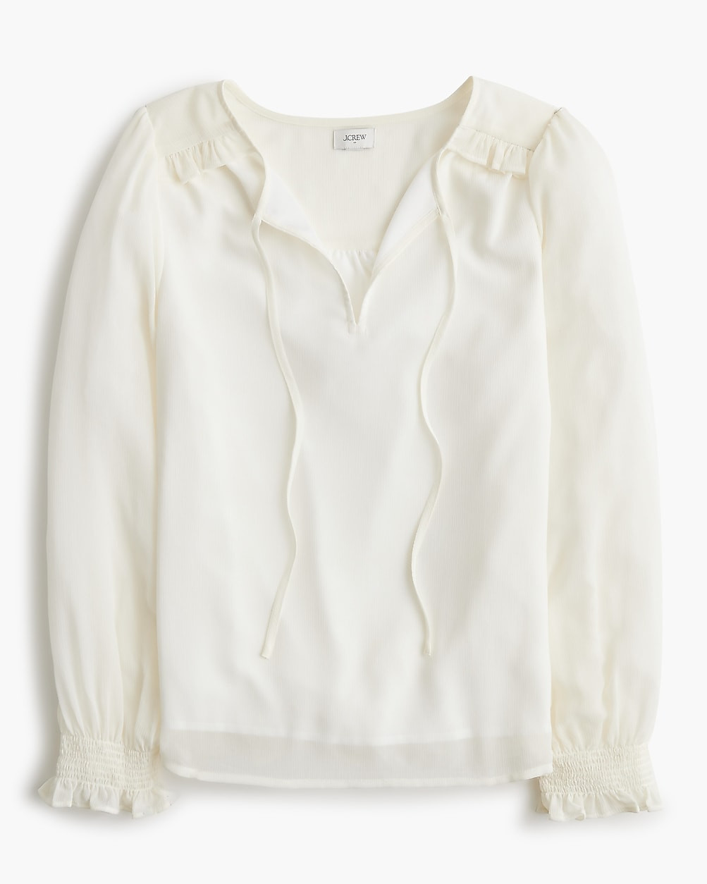 Tie-front long-sleeve top | J.Crew Factory