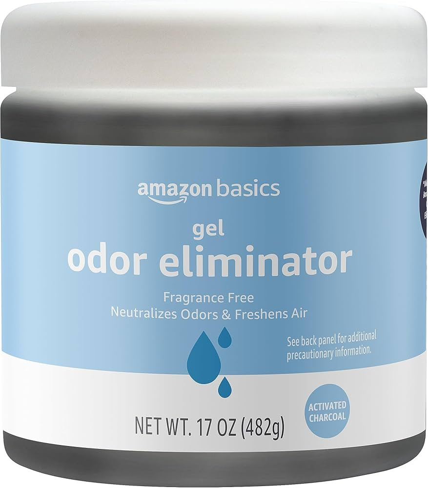 Amazon Basics Gel Odor Eliminator, Activated Charcoal, Fragrance Free, 17 Oz, Pack of 1 | Amazon (US)
