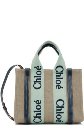 Beige Small Woody Tote | SSENSE