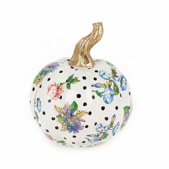 Flower Market Pumpkin - Mini - White | MacKenzie-Childs